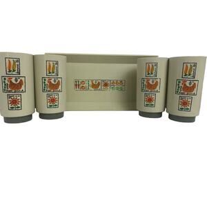 Vintage Farmer's Market 7 Piece Drinkware and Tray by Loma Industries